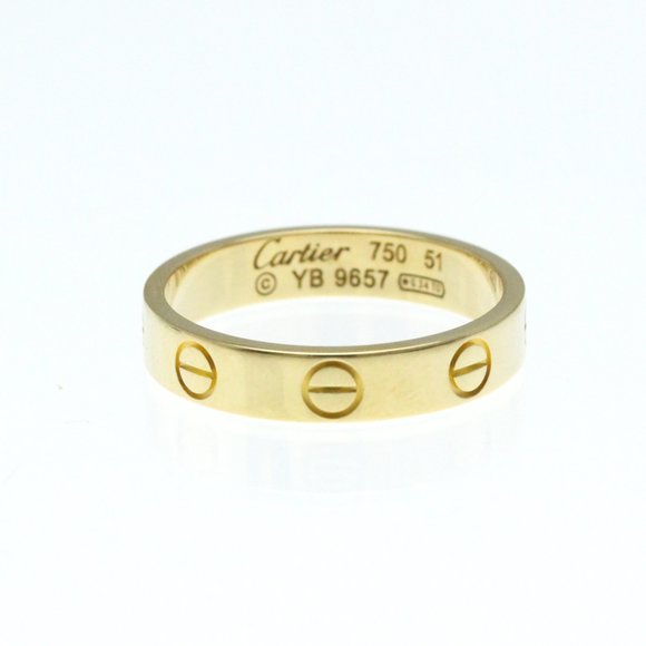 Cartier | Jewelry | Cartier Mini Love Ring B48505 Yellow Gold 18k ...
